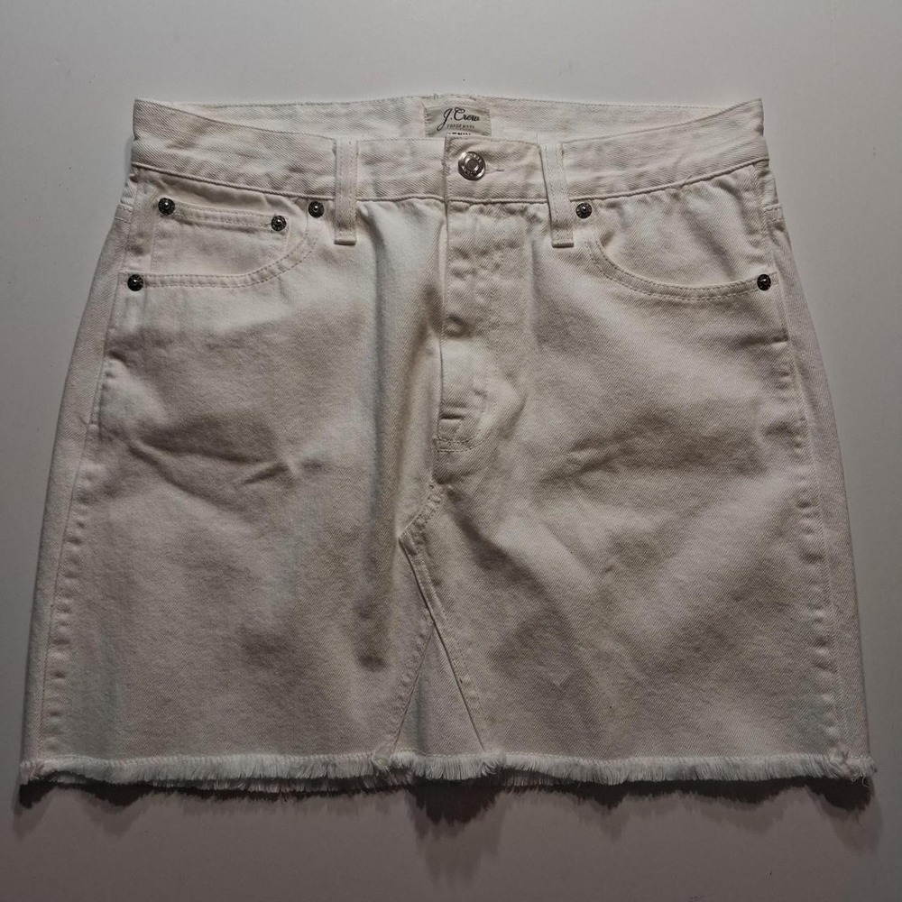 Women's J. Crew white denim mini skirt  Size 27P
